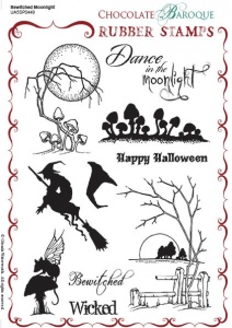 Bewitched Moonlight Rubber stamp sheet - A5